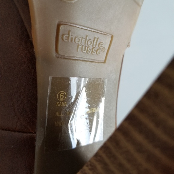 Charlotte Russe Brown Platform Studded Heels - Picture 5 of 8